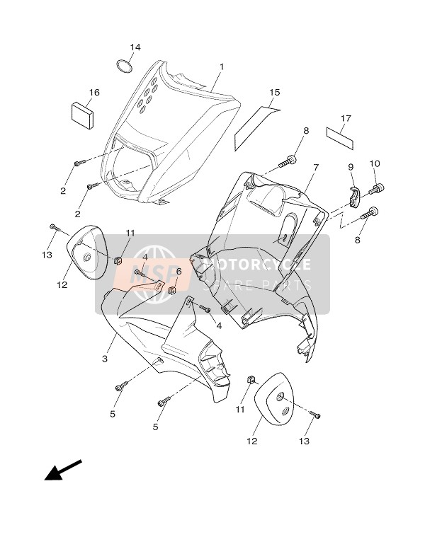 Yamaha EW50N SLIDER NAKED 2003 Escudo de pierna para un 2003 Yamaha EW50N SLIDER NAKED